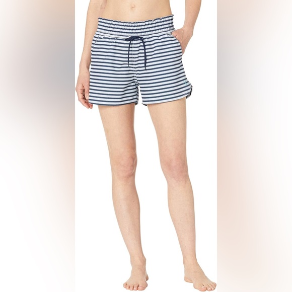 Carve Designs Bali Shorts Striped Quick Dry Elastic Waist Blue White Small 878 - Picture 1 of 10